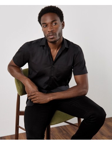 KUS-KK141-Mens Tailored Fit Poplin Shirt Short Sleeve